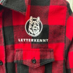 Letterkenny EXCLUSIVE 2022 tour Flannel shirt w/Stormy embroidery UNISEX Size S